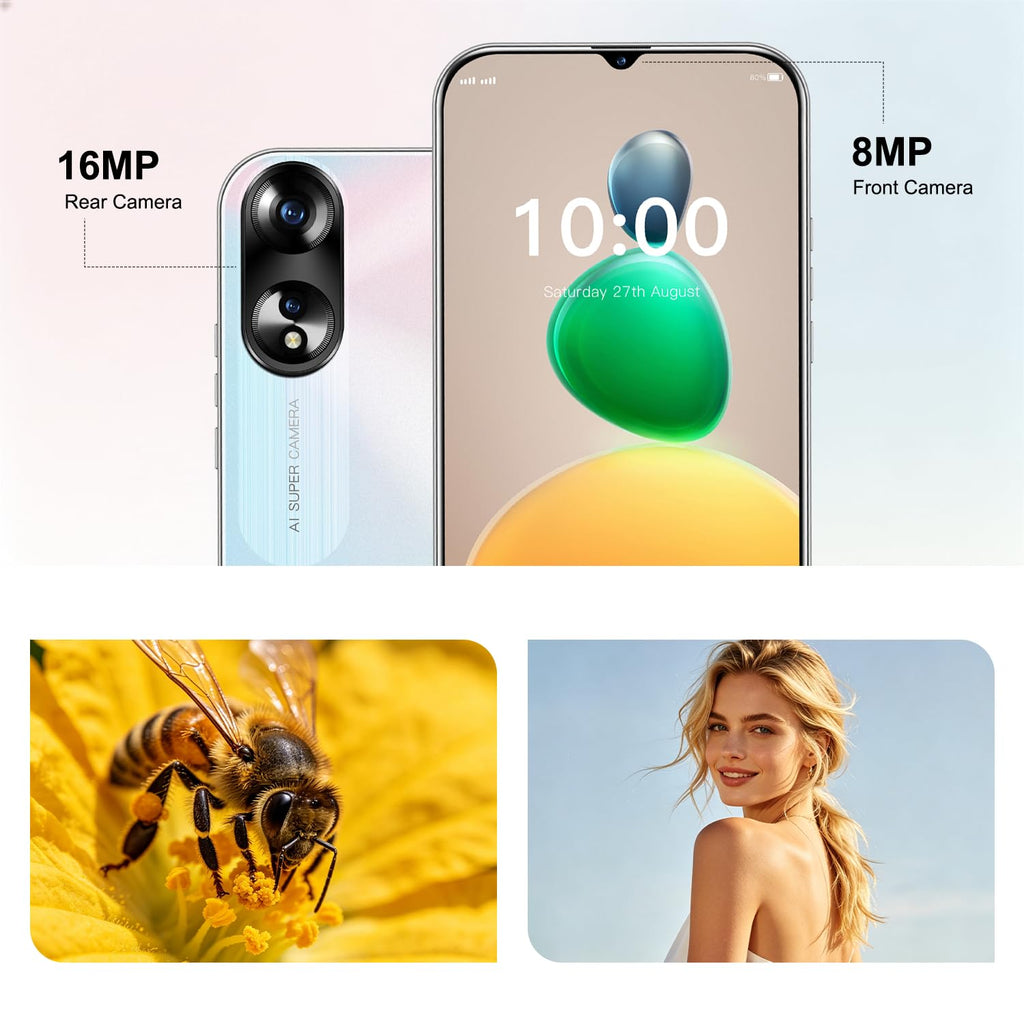 Unlocked 4G Smartphone 6.3 Inch Full Screen 3GB RAM 32GB ROM Black F81439