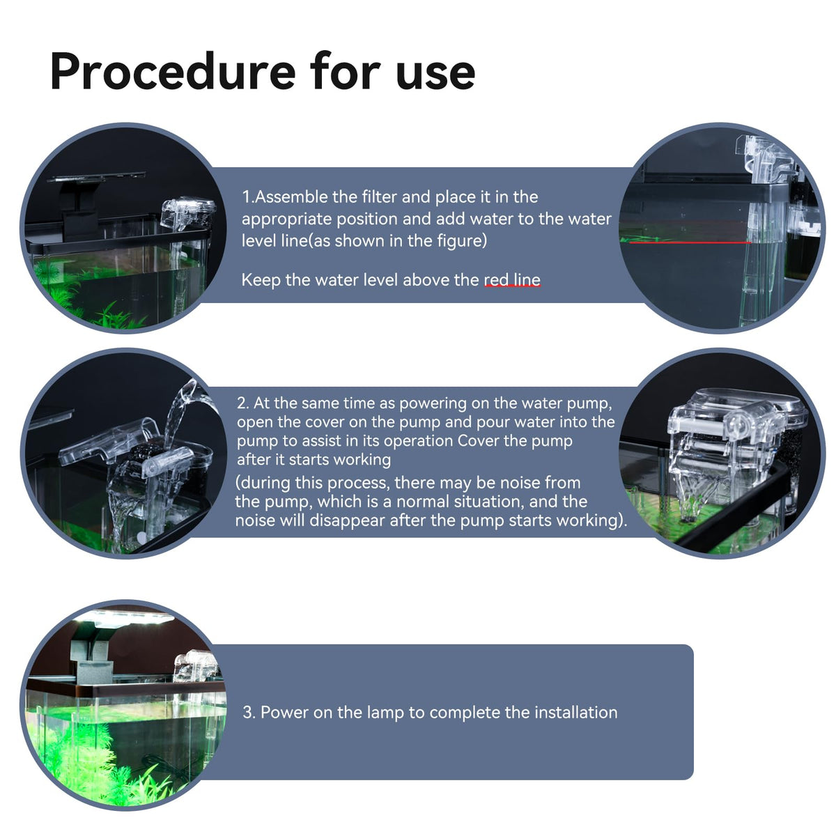 1.5 Gallon Aquarium Starter Kit with Filteration Lighting T845