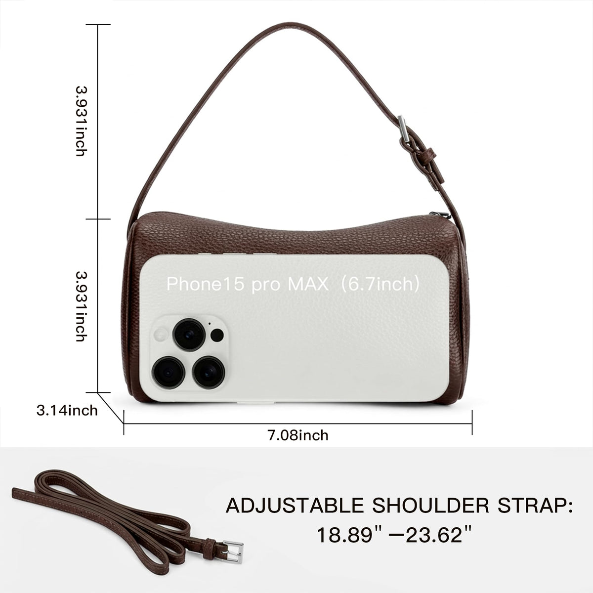 Small Vegan Leather Purse With Adjustable Strap K78360
