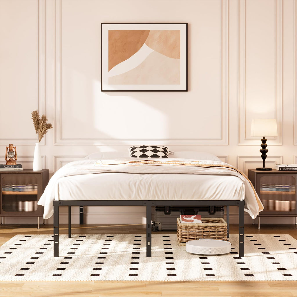 Queen 14-Inch Heavy-Duty Platform Bed Frame D6083