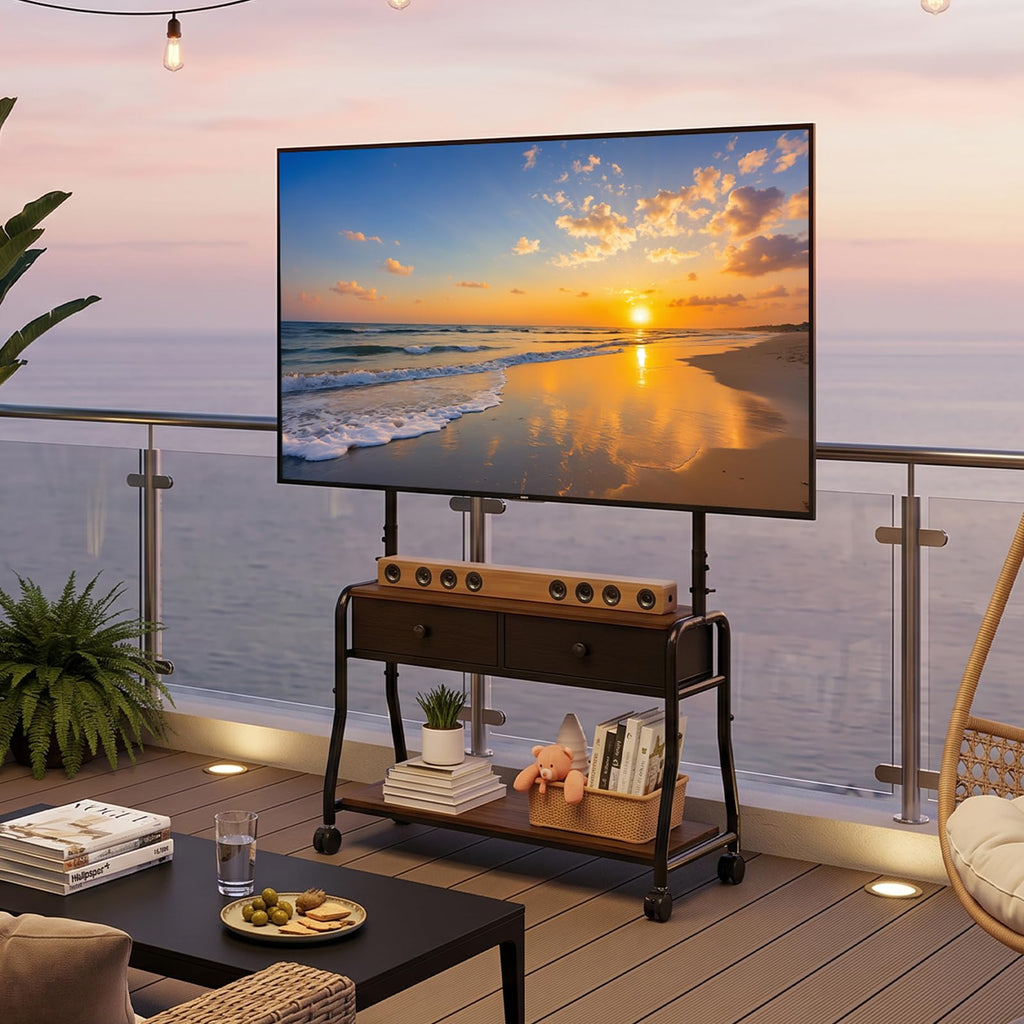 Rolling TV Stand with Mount for 32–75 Inch TVs C37569