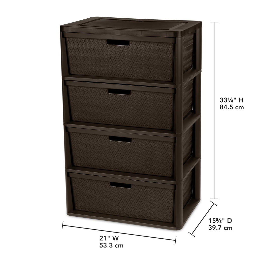 3 Drawer Storage Organizer Tower with Carry Handles E517628
