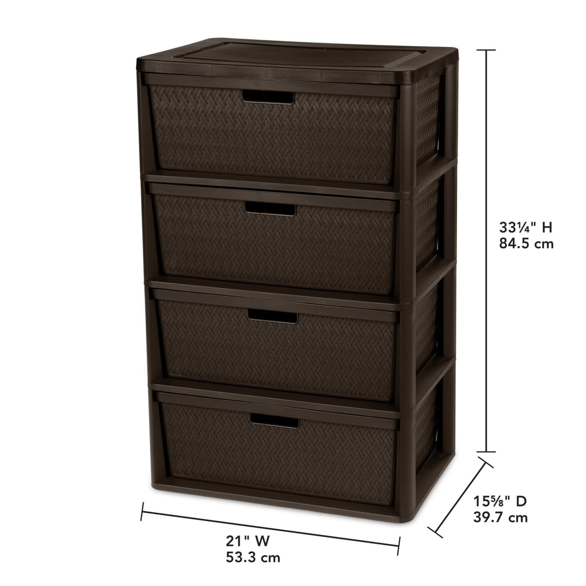 3 Drawer Storage Organizer Tower with Carry Handles E517628