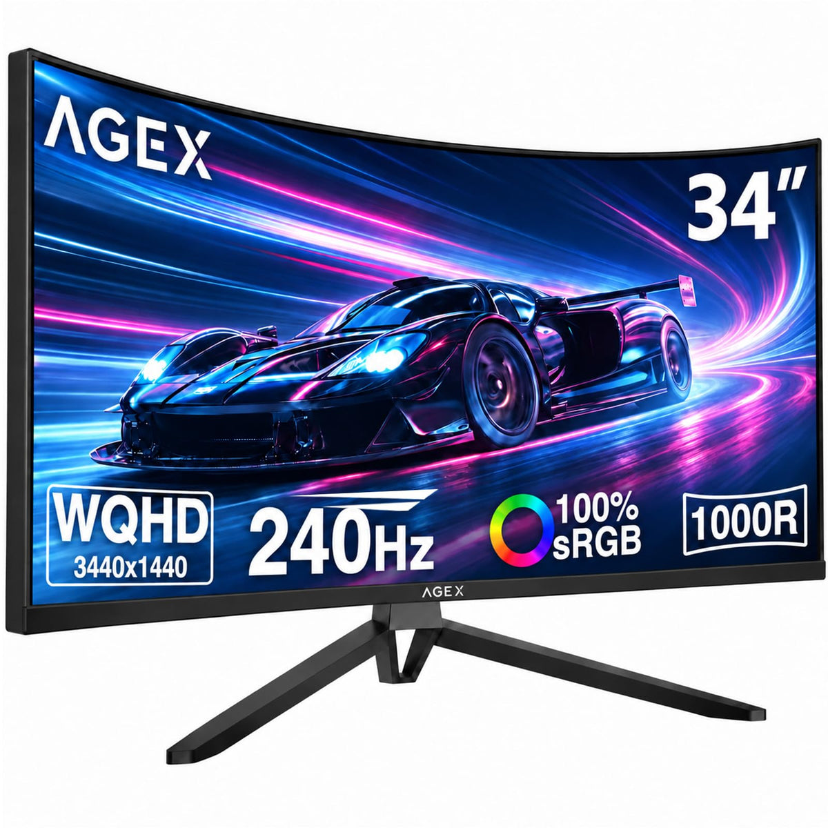 34 Inch WQHD 2K Ultrawide Curved Gaming Monitor 240Hz Q425198
