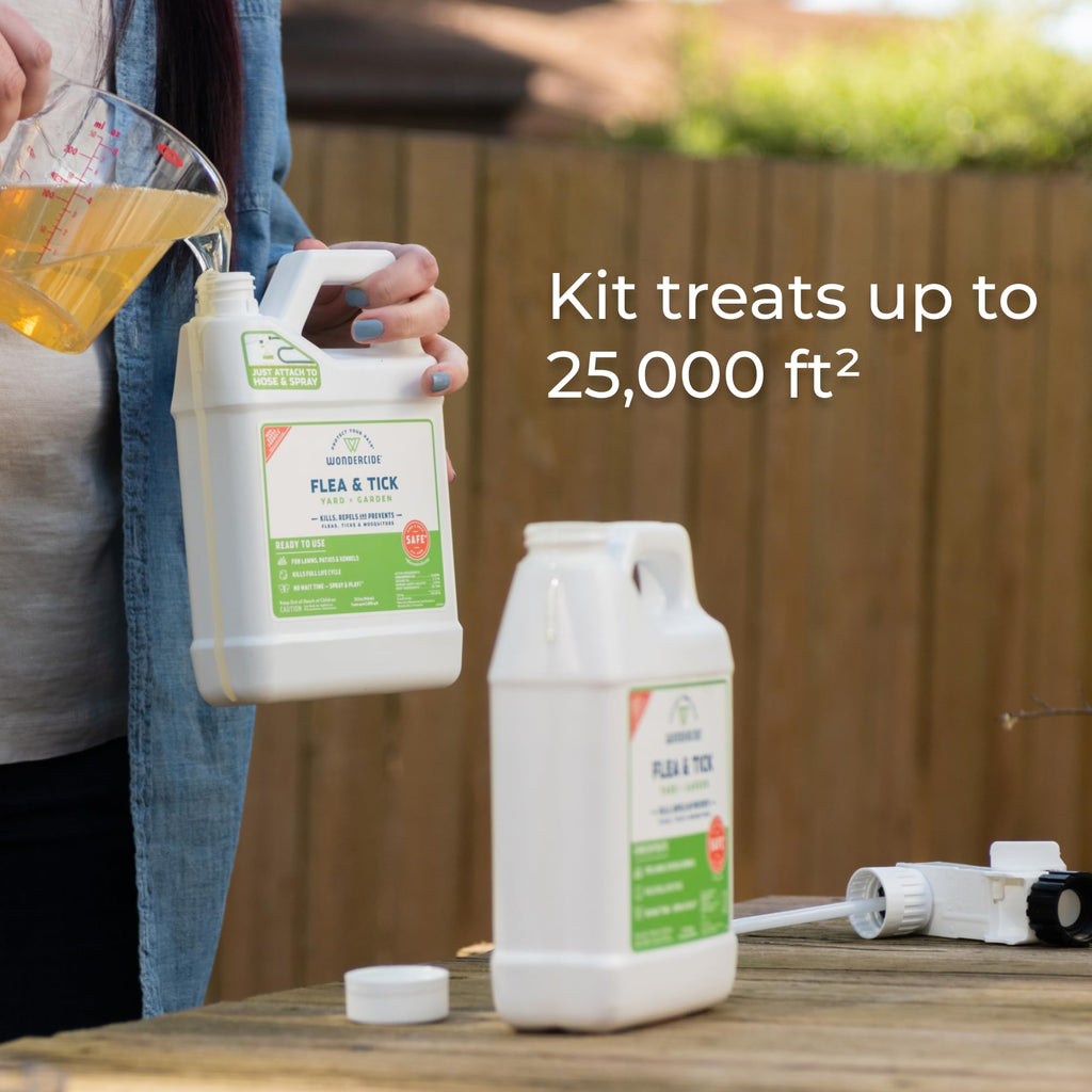 Flea, Tick, and Mosquito Yard Spray Refill Starter Kit 32 oz Ready to Use and 16 oz Concentrate K8172