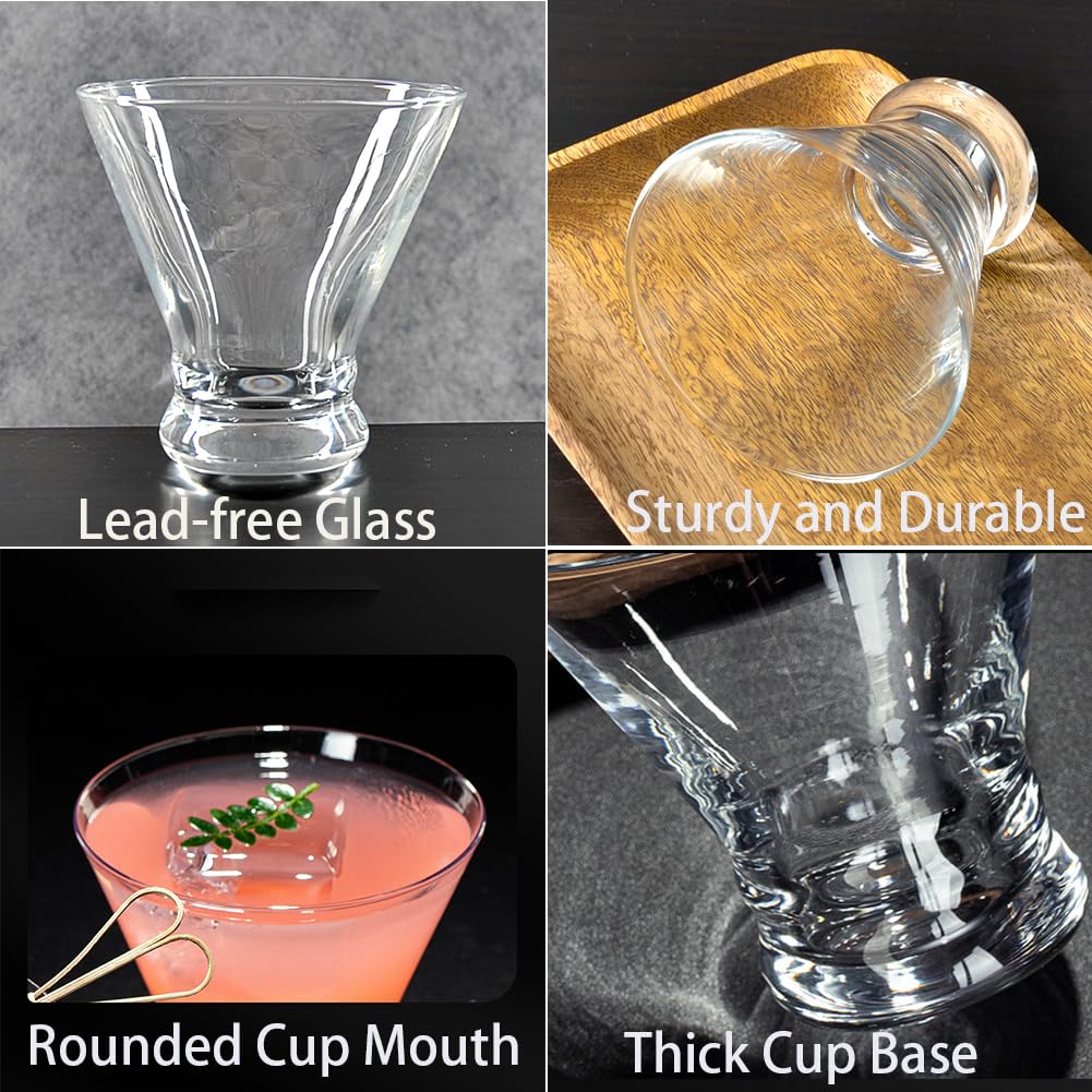 Stemless Martini Glasses Set of 4 L842
