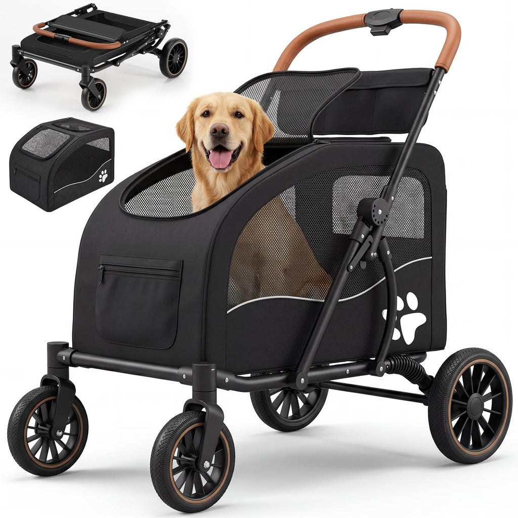 Foldable Dog Stroller for Large Dogs up to 110lbs Q8211