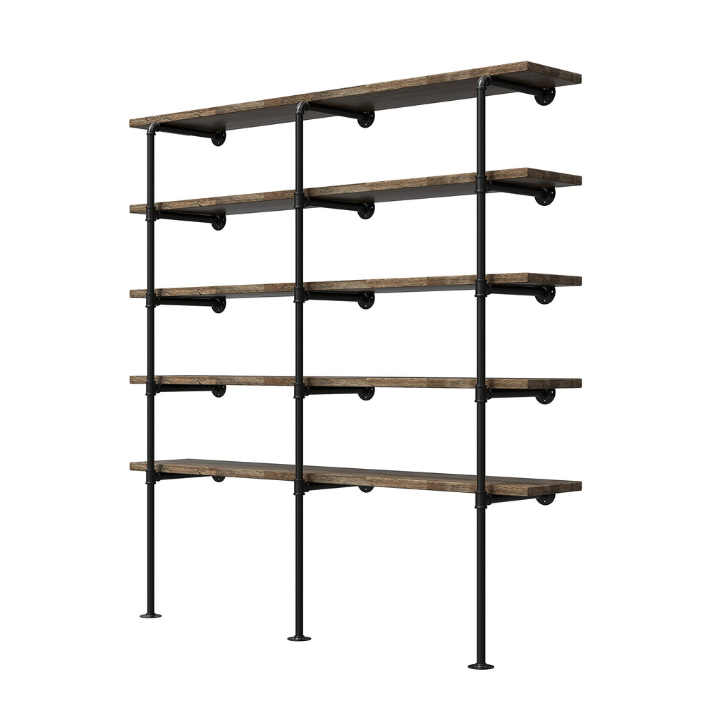 14" Deep 3 Pc Industrial Wall Mount Pipe Shelf P896861