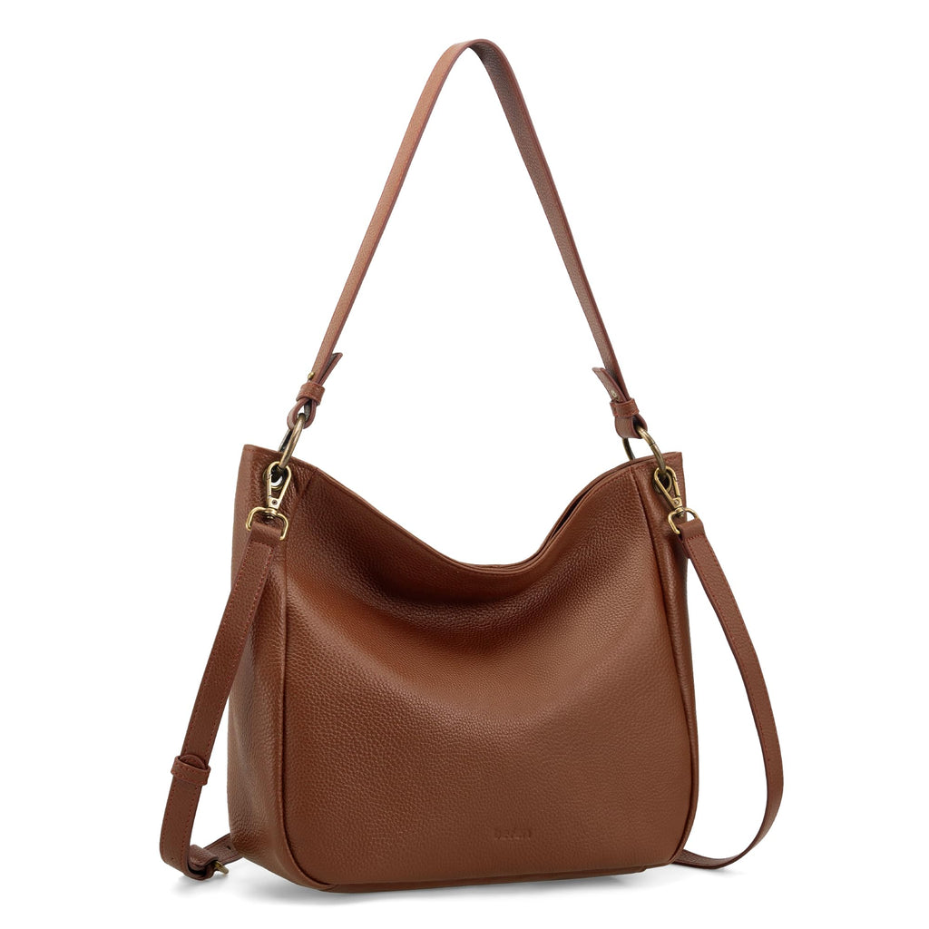 Genuine Leather Hobo Crossbody Bags with 2 Detachable Straps V220
