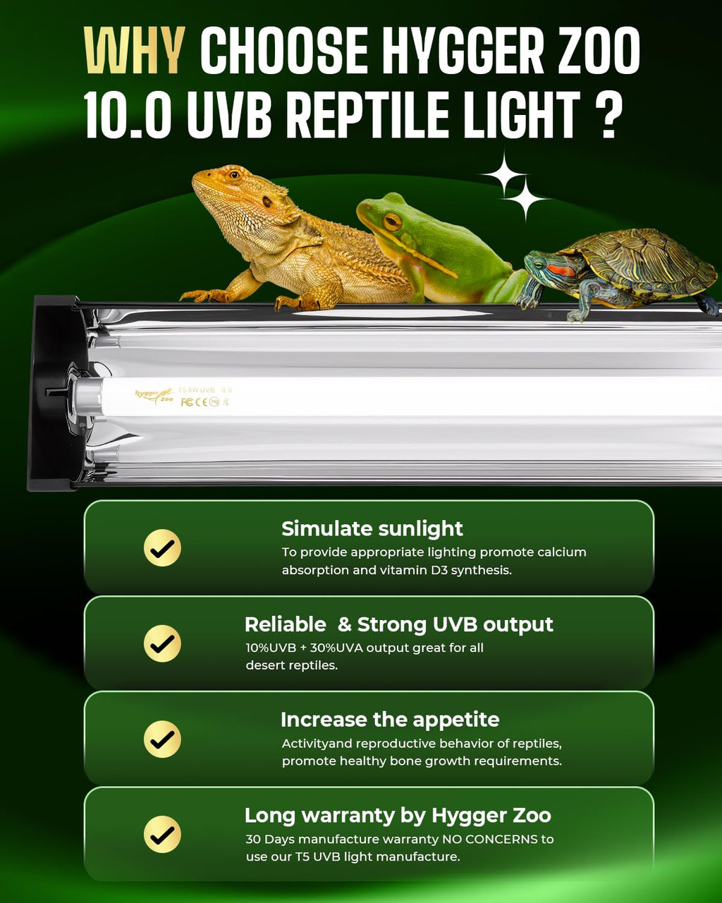 24W UVB Reptile Light Fixture Combo Kit V338686