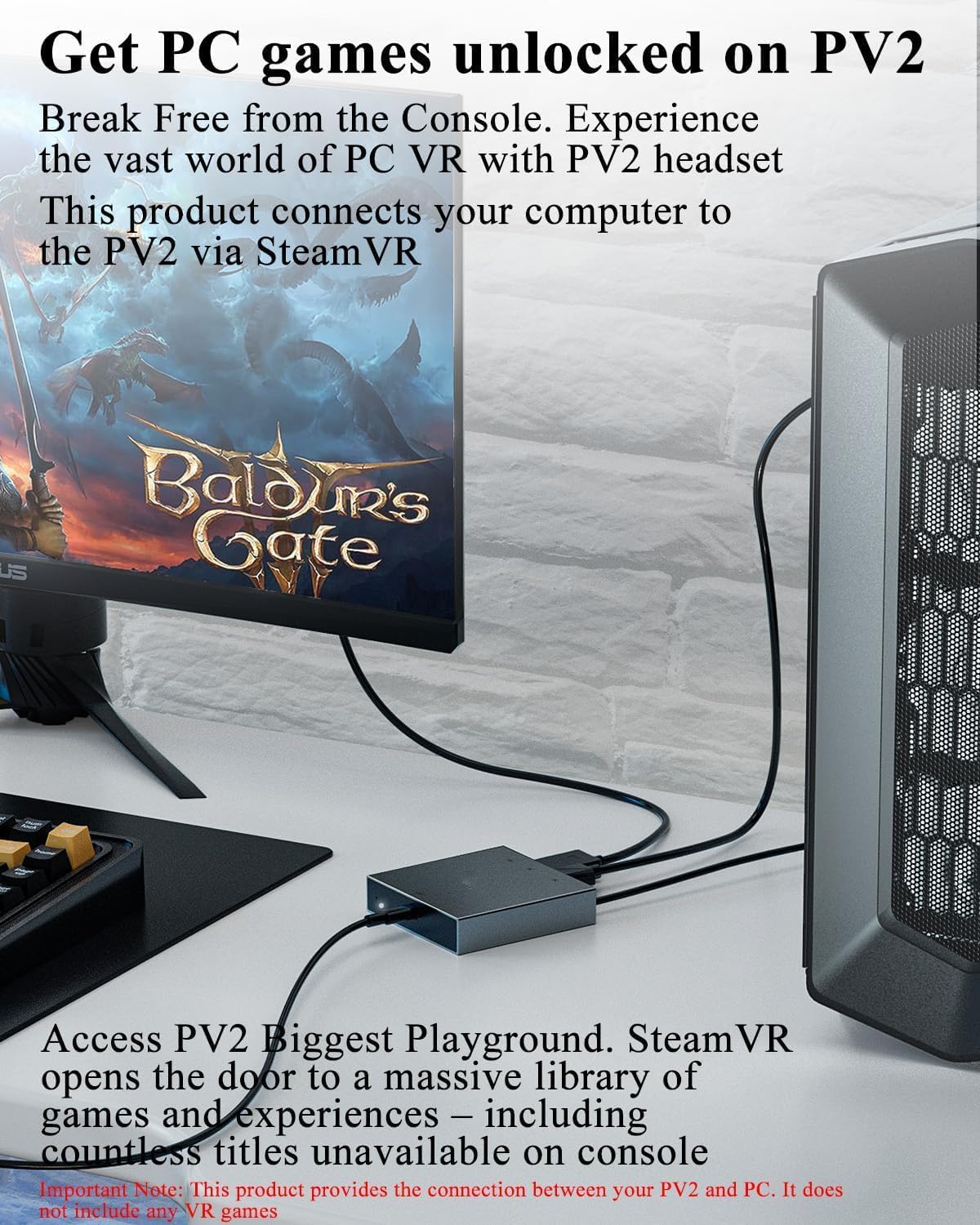 PC Adapter for VR2 Headset O489