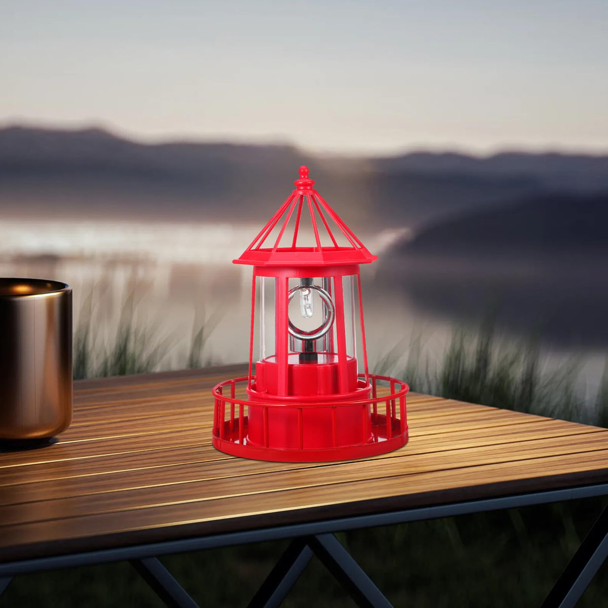 Solar Rotating Lighthouse Landscape Light Q762779