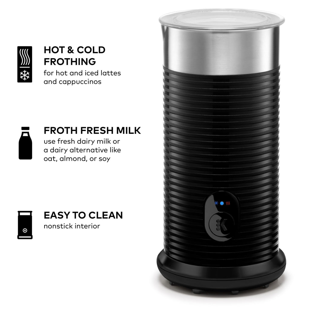 Single Serve Coffee Maker and Frother, 3 Brew Sizes, Black F867