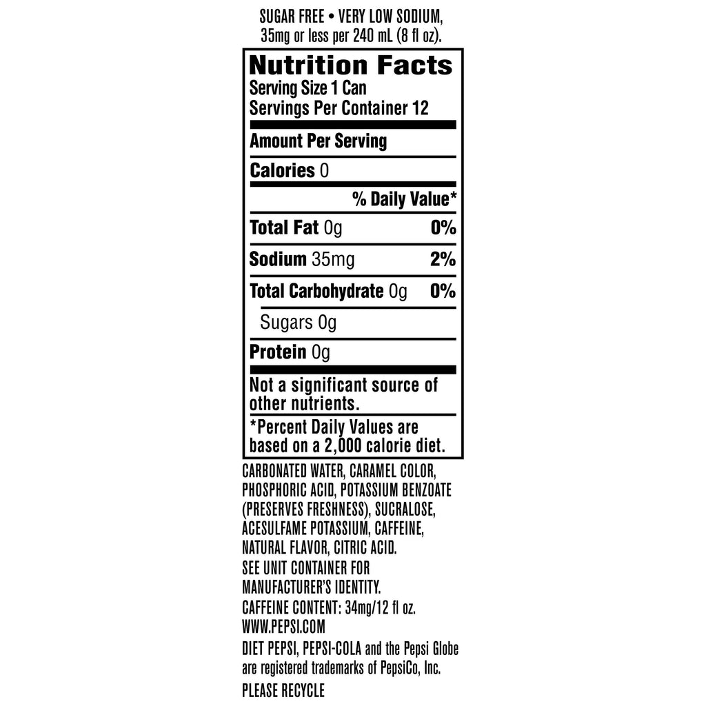 Diet Pepsi Soda 12 fl oz 36 Cans I5380