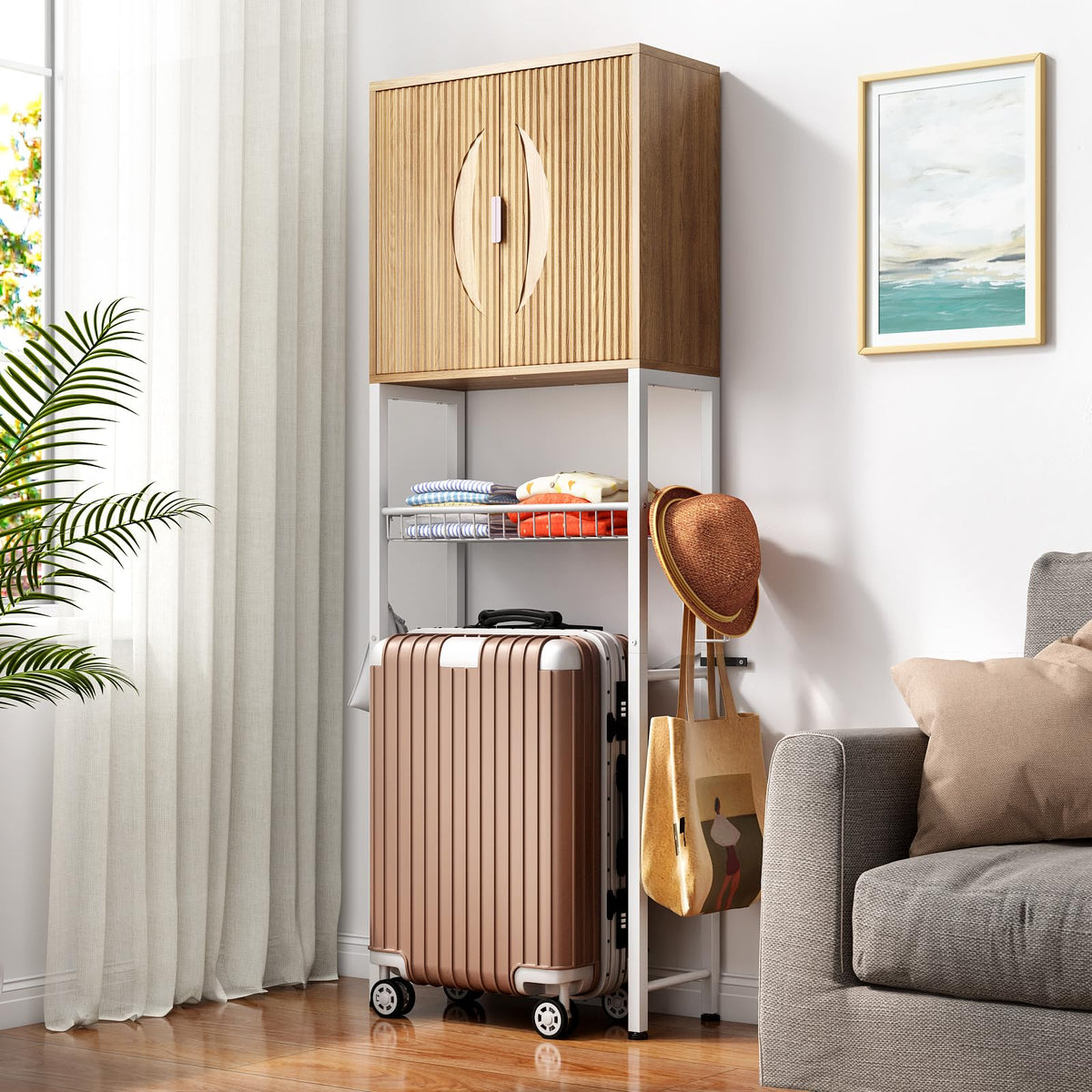 Over The Toilet Storage Cabinet with Adjustable Shelf Z40266