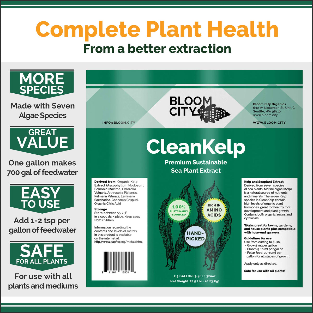 Seaweed and Kelp Liquid Fertilizer 1 Gal H239957