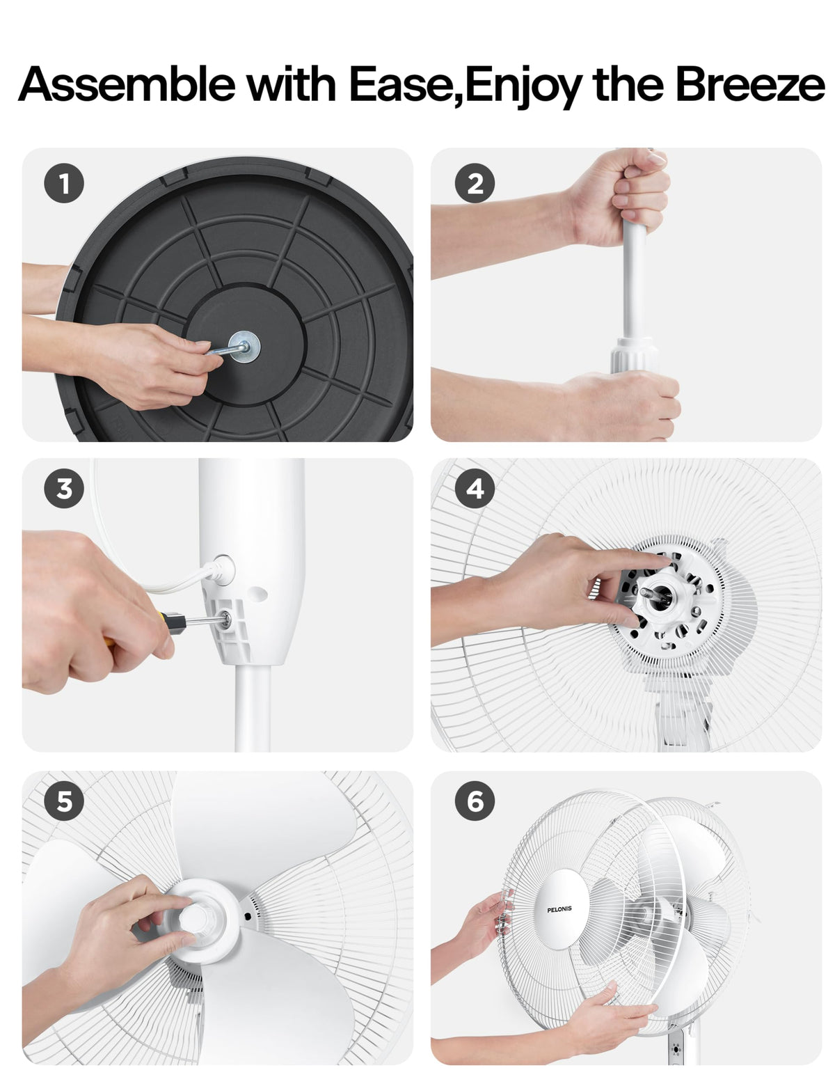 16" Adjustable Oscillating Pedestal Fan with Remote X79599