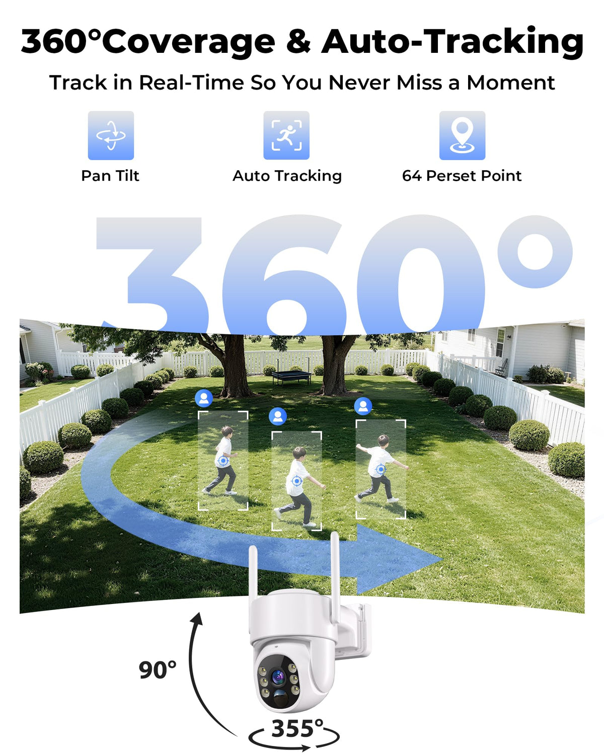 4MP Solar Powered Wireless Security Camera System with Color Night Vision I4299