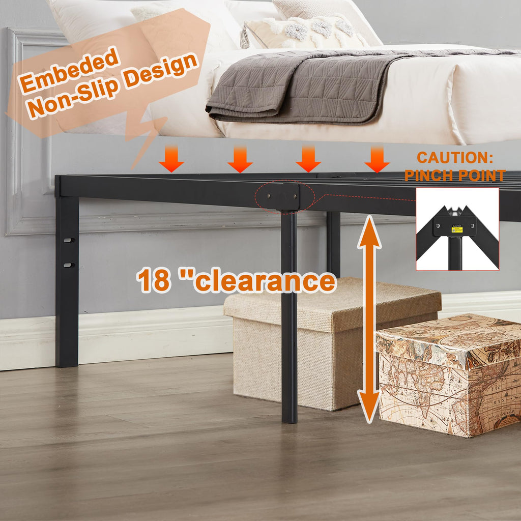 Queen Size Metal Platform Bed Frame V3310