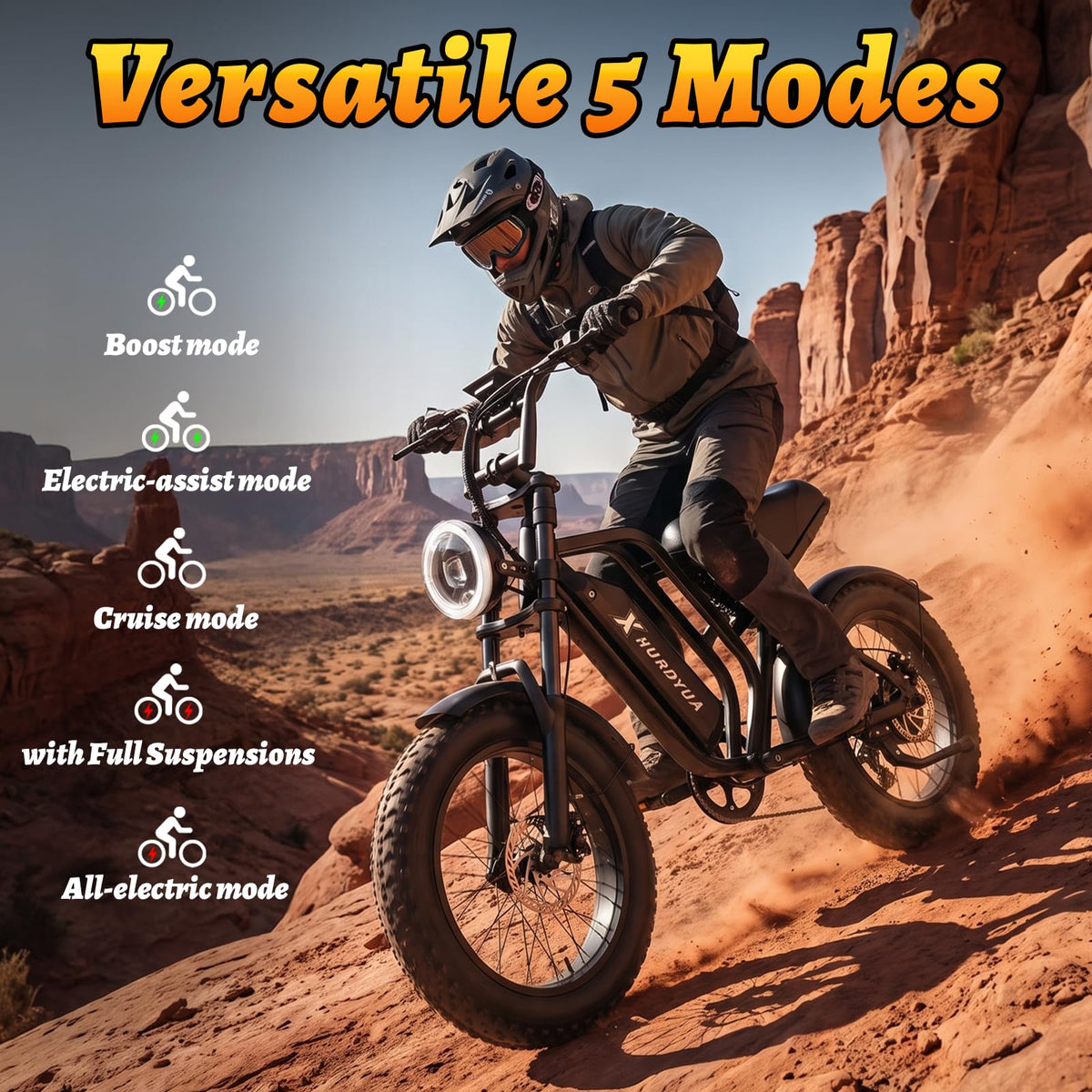 Electric Bike 1500W Peak Motor 48V 15.6Ah Removable Battery J7592