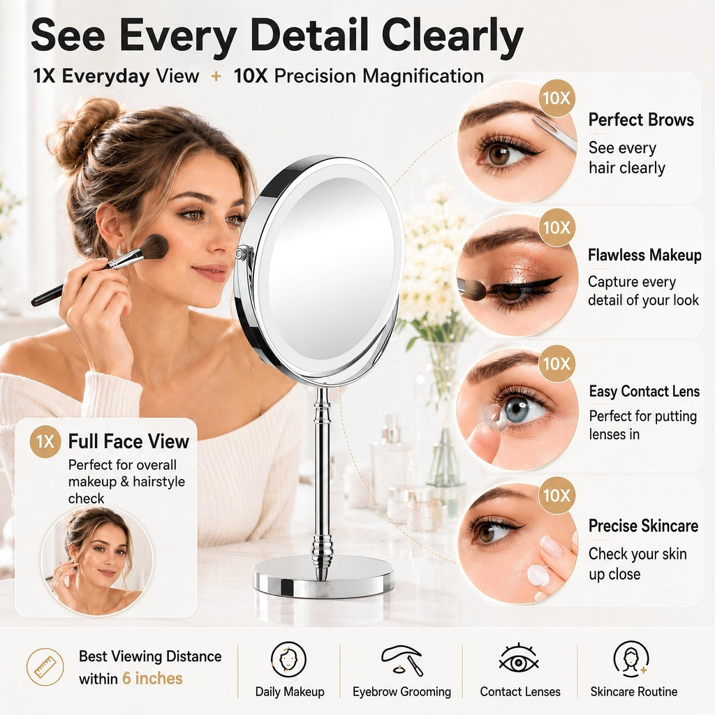 Makeup Mirror with 3 Lights P4224