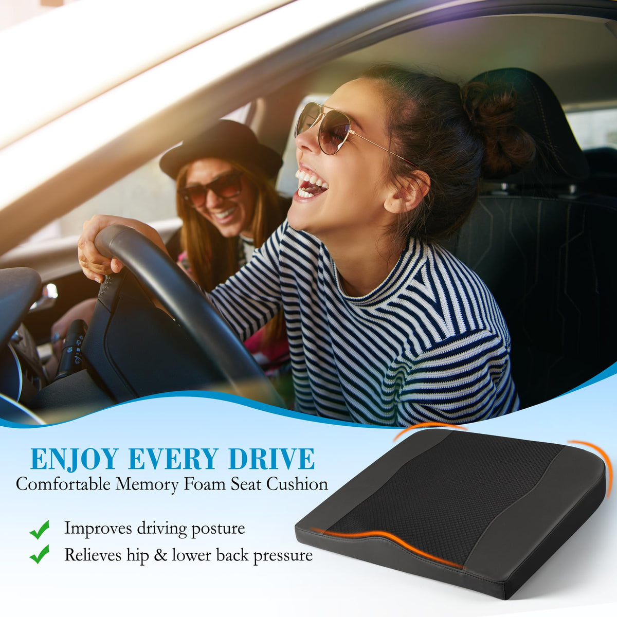 Memory Foam Car Seat Cushion A2638