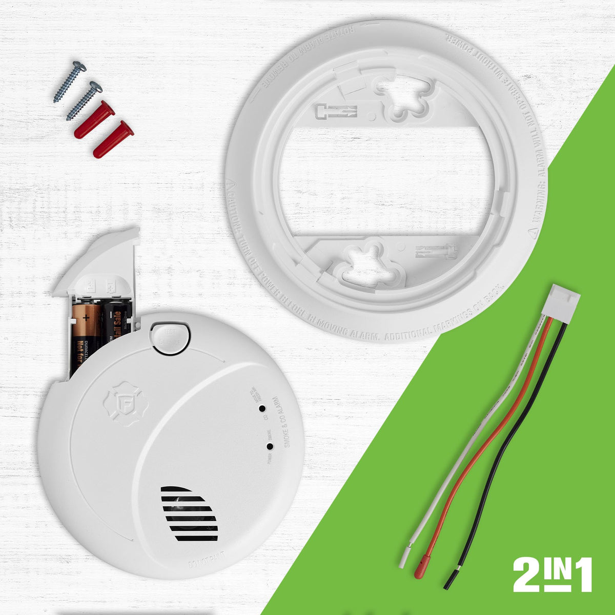 Hardwire Combination Smoke & Carbon Monoxide Alarm with Voice X728947