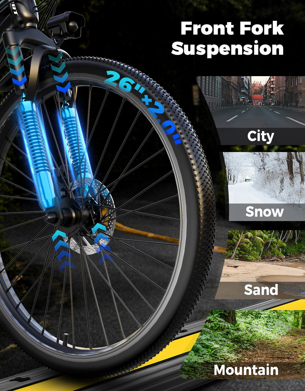 7-Speed 26" Tire Electric Bike L13155