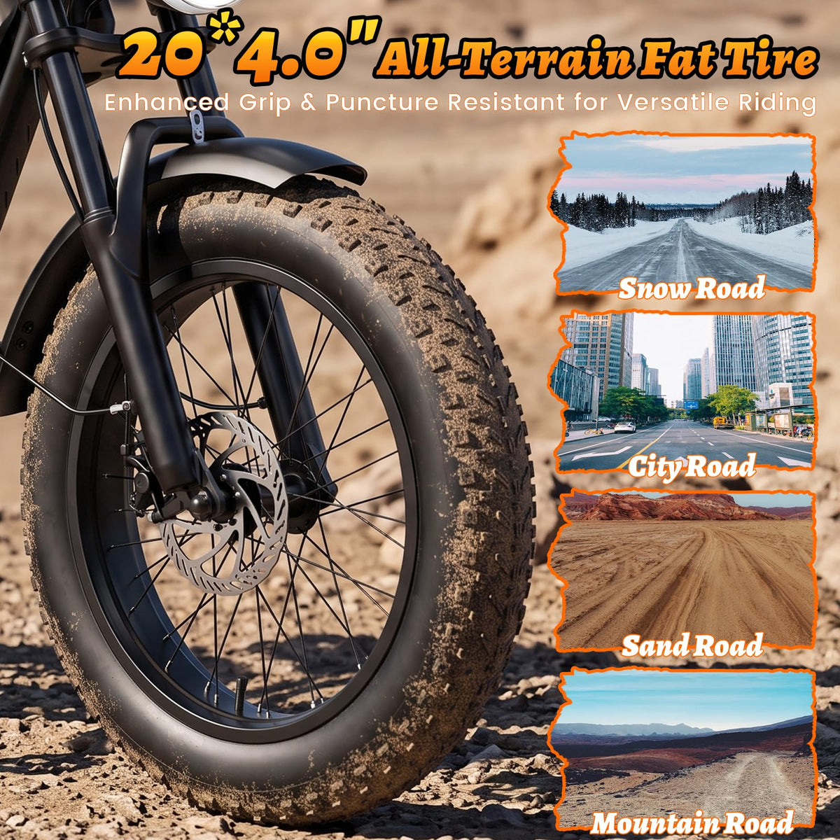 Electric Bike 1500W Peak Motor 48V 15.6Ah Removable Battery J7592