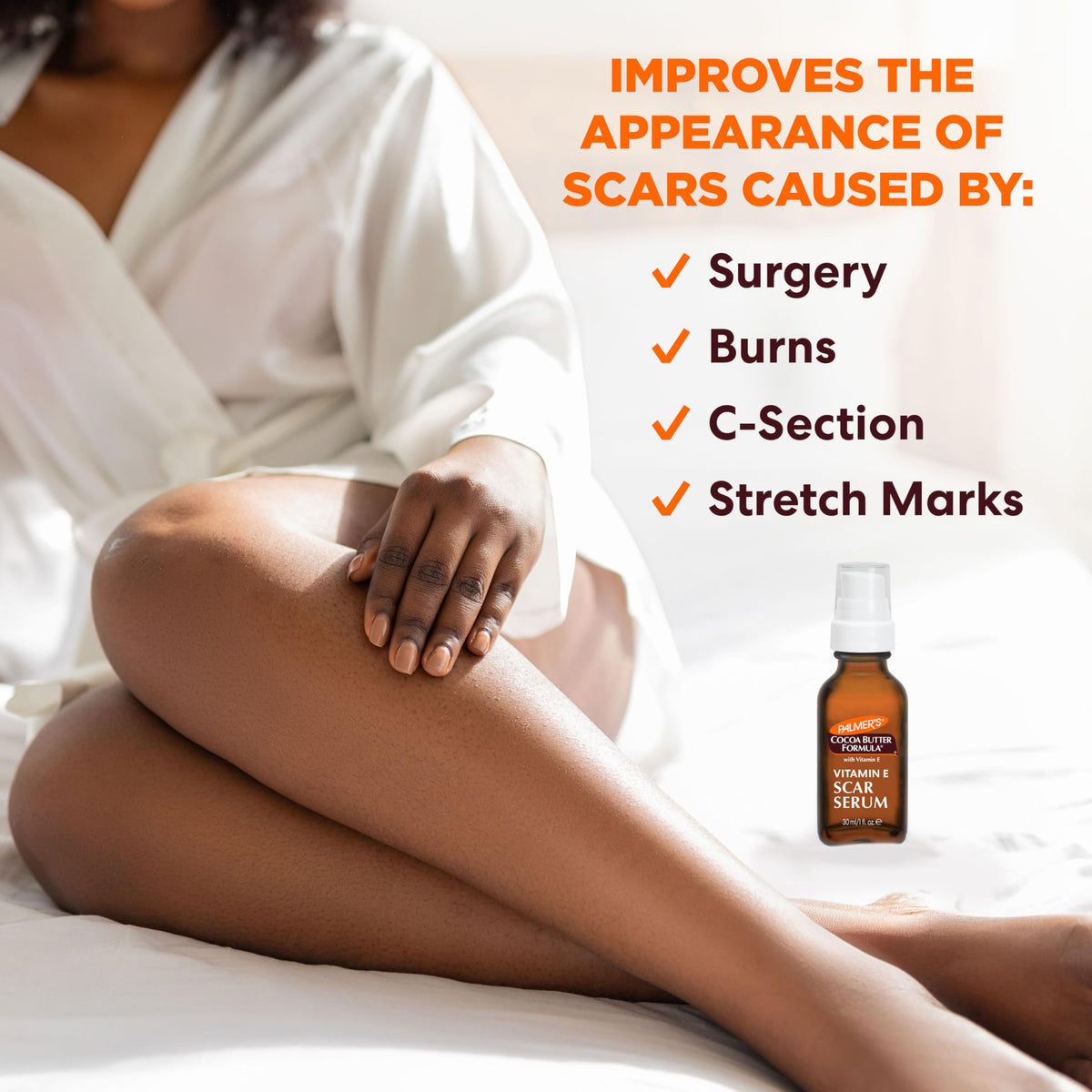 Fragrance Free Cocoa Butter Scar Serum with Vitamin E 1 Oz L9609