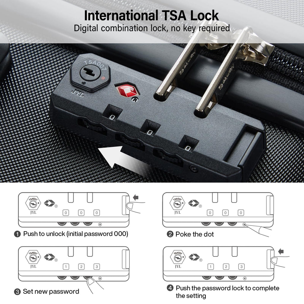 16 Inch Underseat Hard Shell Carry On Luggage with TSA Lock F99218