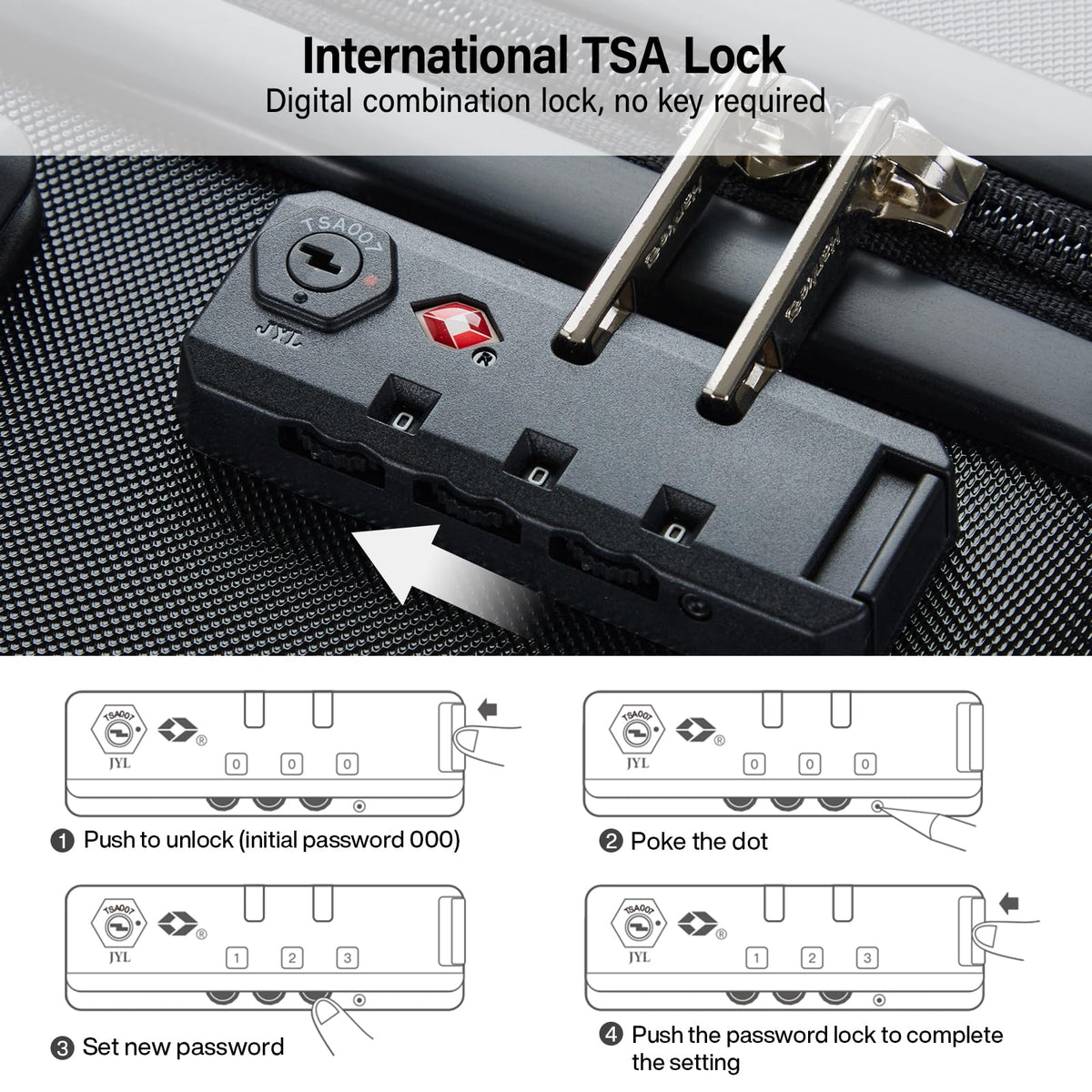 16 Inch Underseat Hard Shell Carry On Luggage with TSA Lock F99218