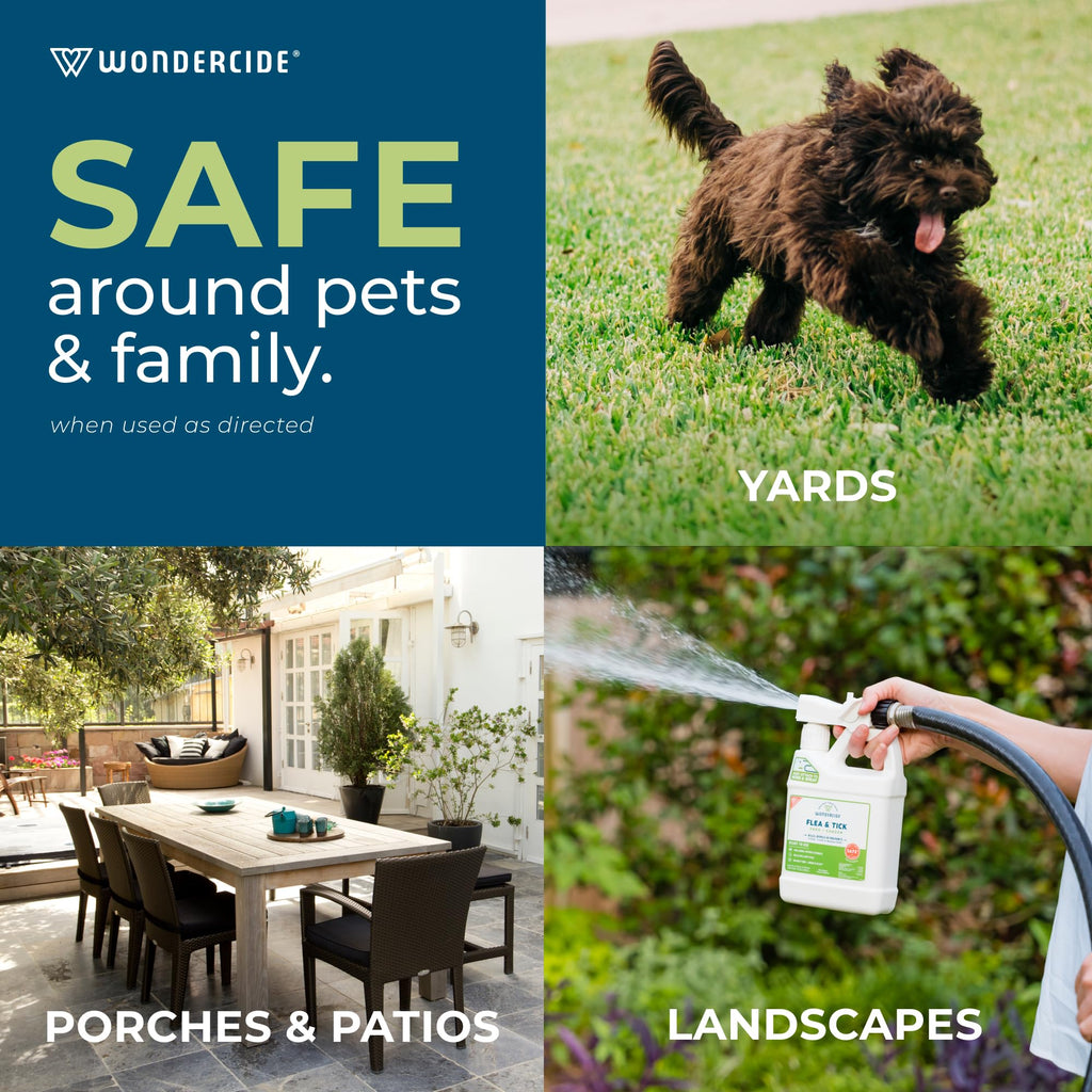 Flea, Tick, and Mosquito Yard Spray Refill Starter Kit 32 oz Ready to Use and 16 oz Concentrate K8172