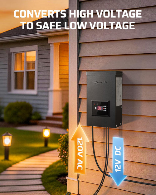 200W Low Voltage Landscape Transformer with Timer and Photocell Sensor Z3108