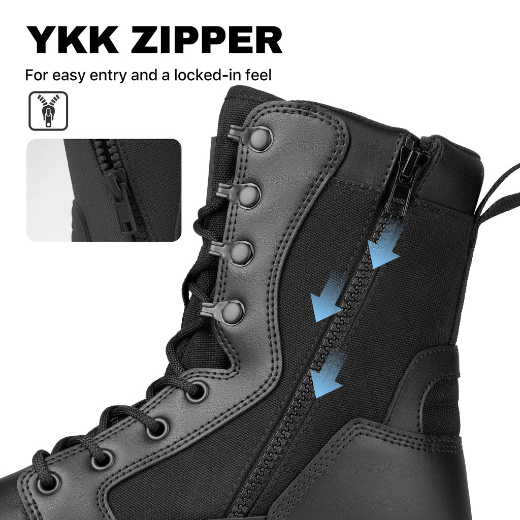 Waterproof Side Zip 8" Tactical Boot T3579