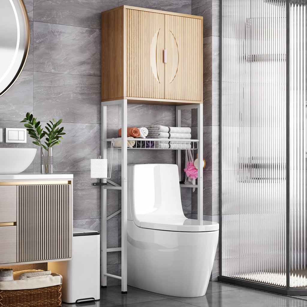 Over The Toilet Storage Cabinet with Adjustable Shelf Z40266