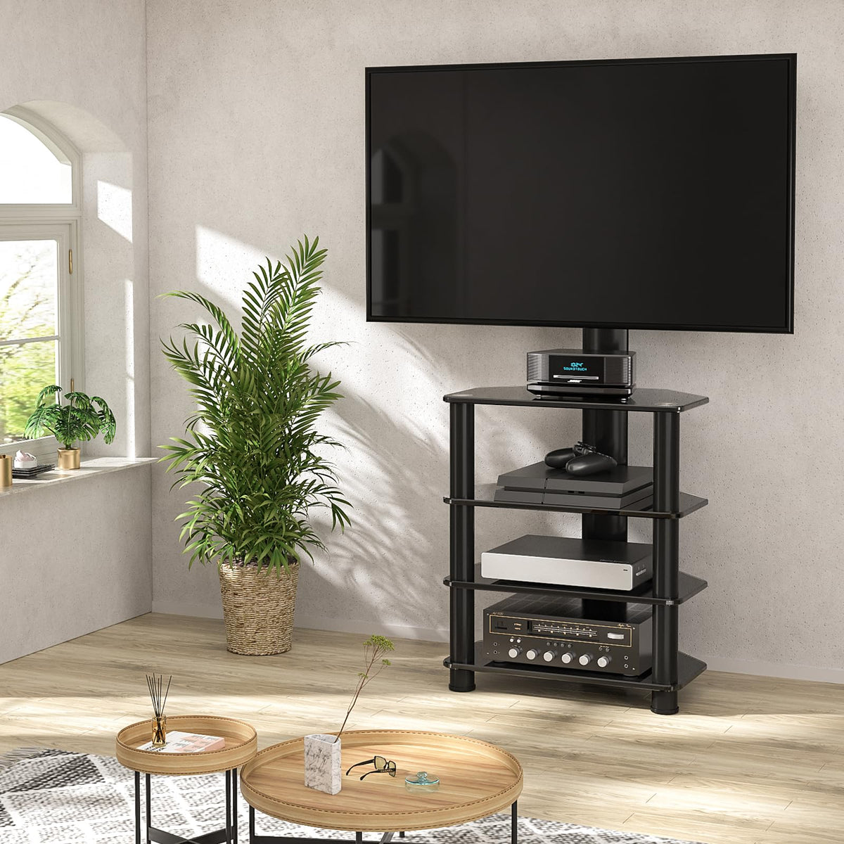 4-Tiers Swivel TV Stand for 32-70 inch TVs C70931