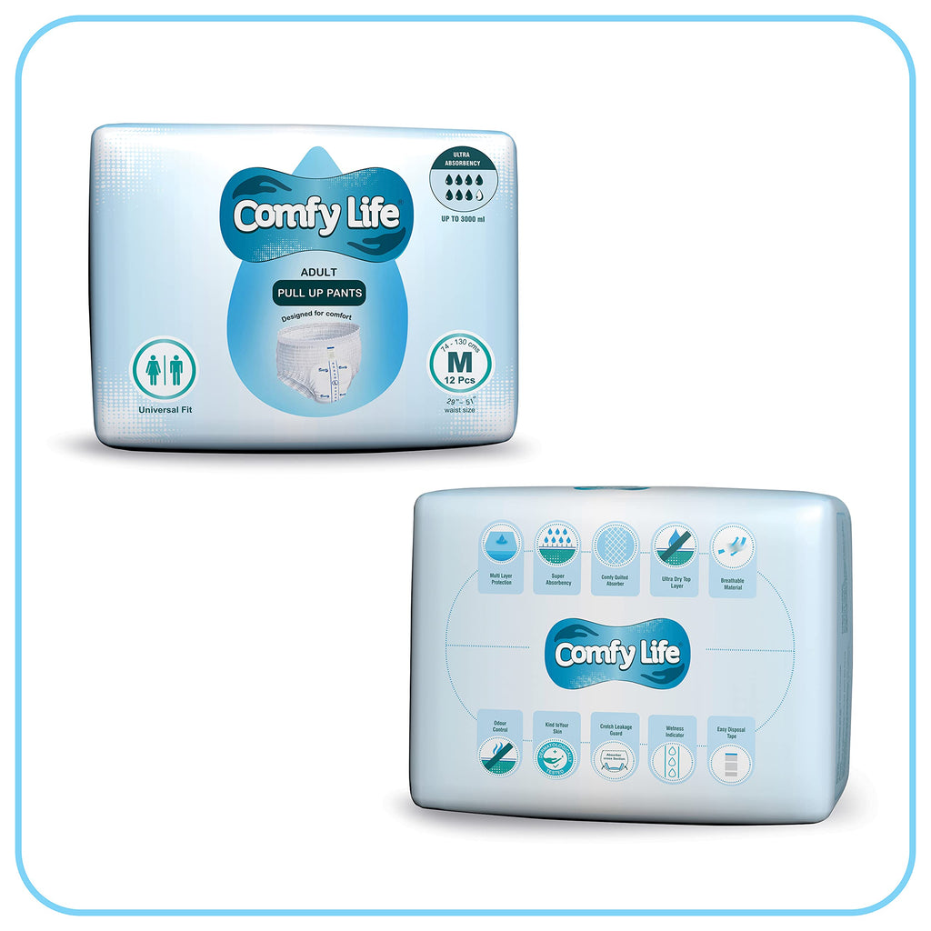Adult Diaper Incontinence Pull Up Pants Medium Pack of 12 L4954