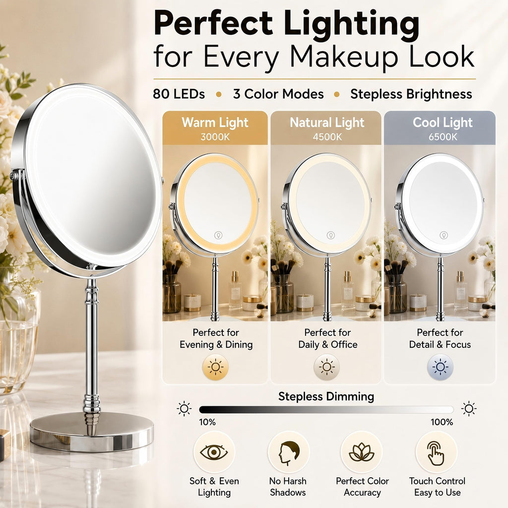 Makeup Mirror with 3 Lights P4224
