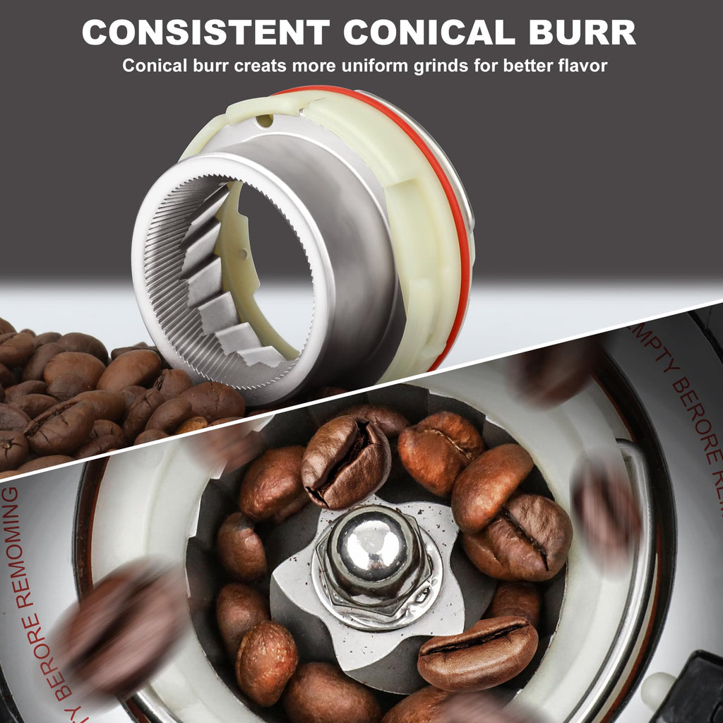 Black Electric Conical Burr Coffee Grinder B652248