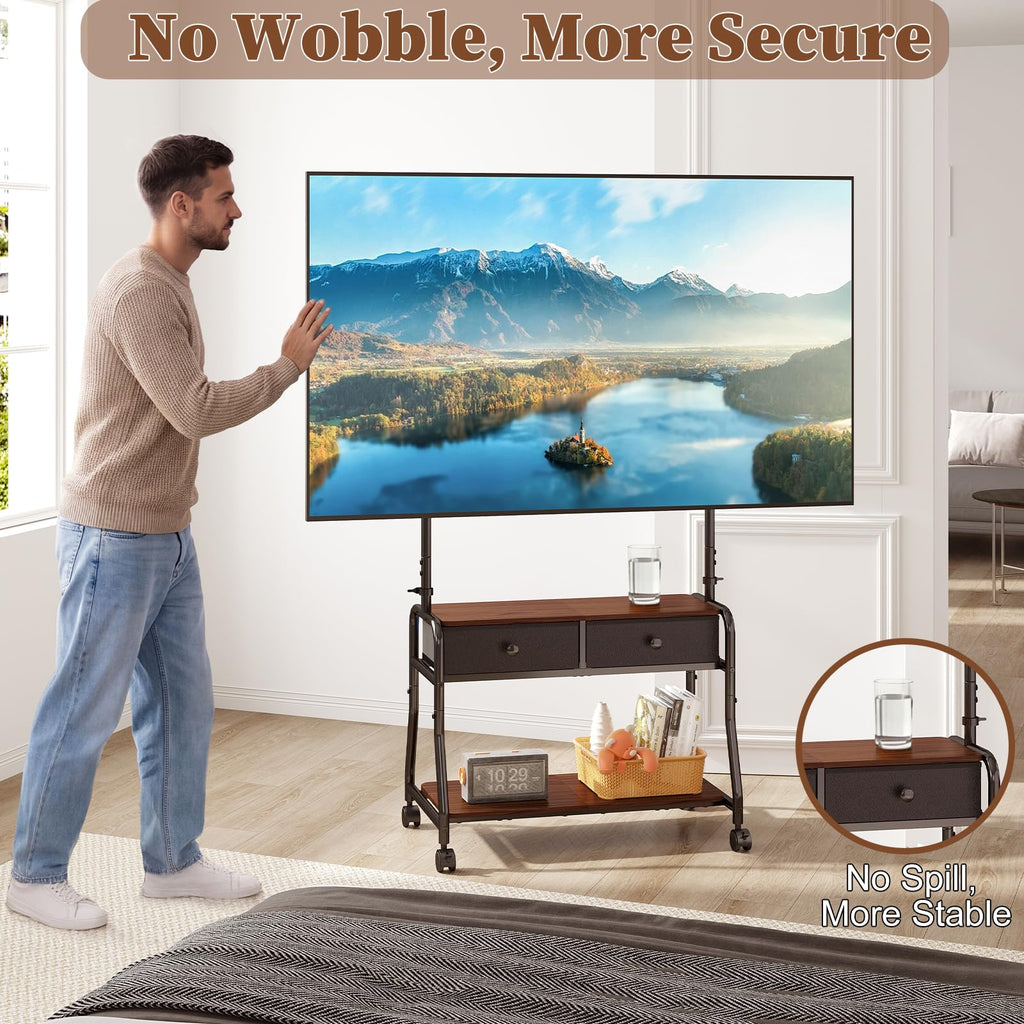Rolling TV Stand with Mount for 32–75 Inch TVs C37569