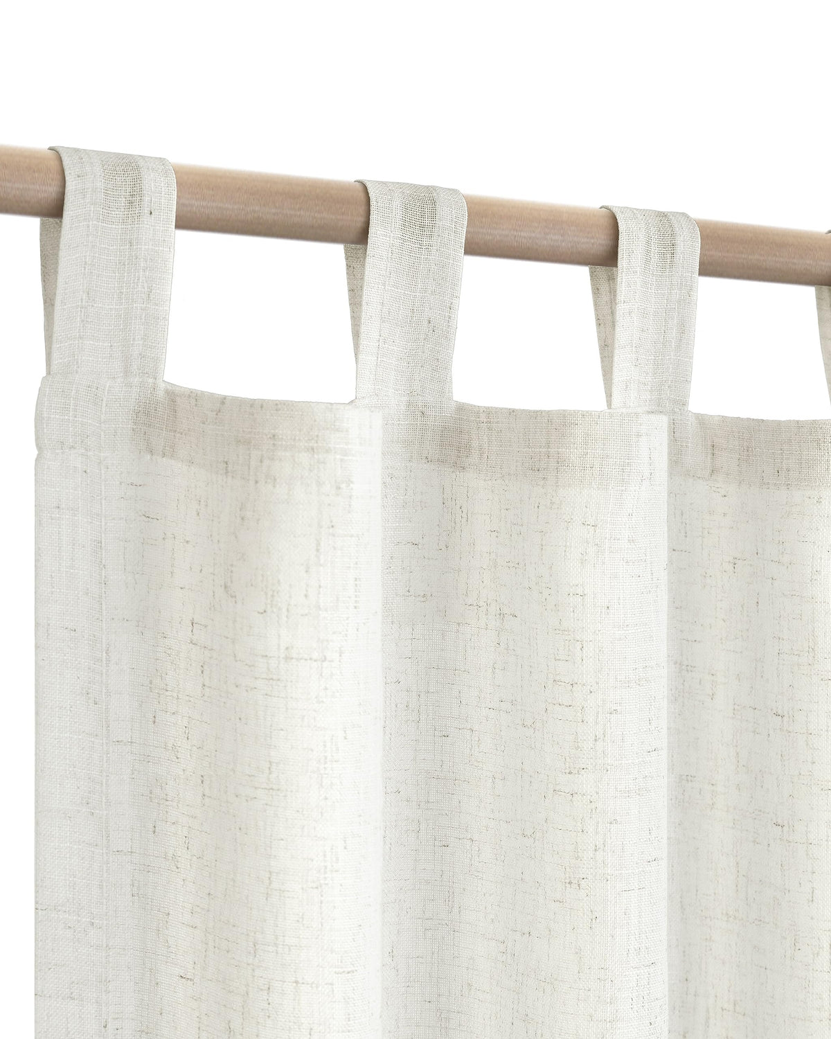 78 Inch Sheer Linen Curtains, 52" W x 78" L 2 Panels Set, Cream Z564597