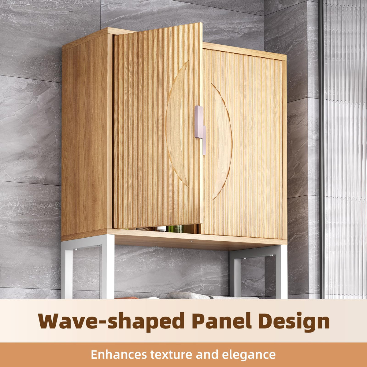 Over The Toilet Storage Cabinet with Adjustable Shelf Z40266