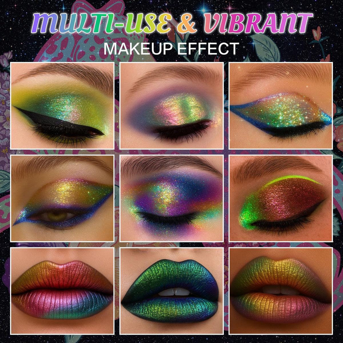 10 Colors Multichrome Shimmer Eyeshadow Palette L829