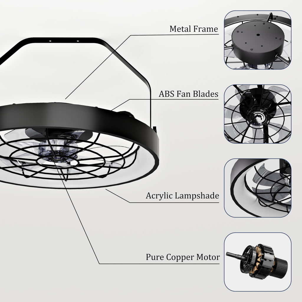 20 Inch Plug In Wall Mount Fan with Light N97986