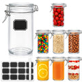 8 PCS 16 oz Glass Jars with Airtight Lid Q225