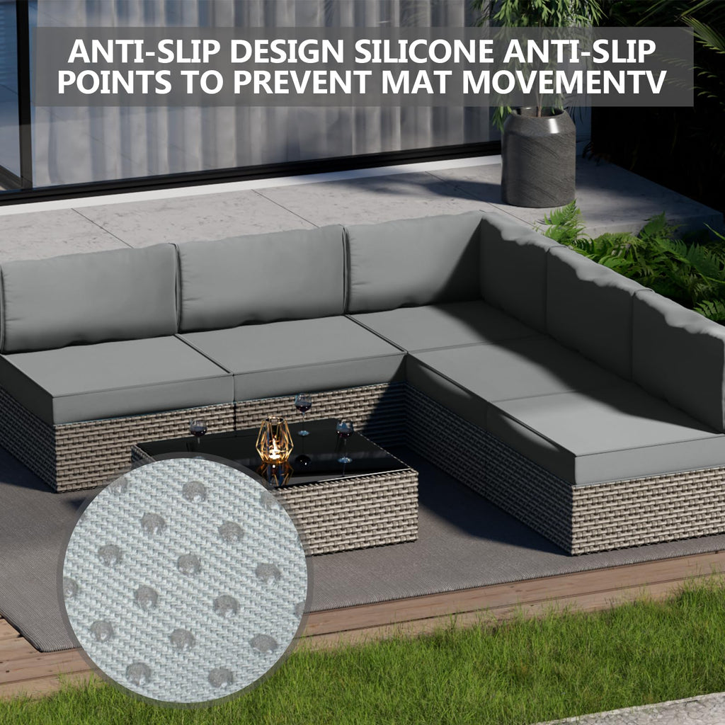 14 Piece Outdoor Waterproof Cushion Covers with Zipper U285296