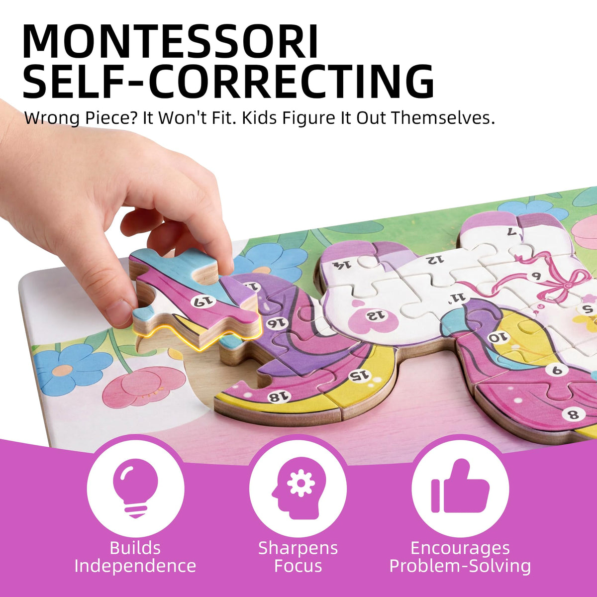 Wooden Puzzle for Toddlers Age 3-5 A1152