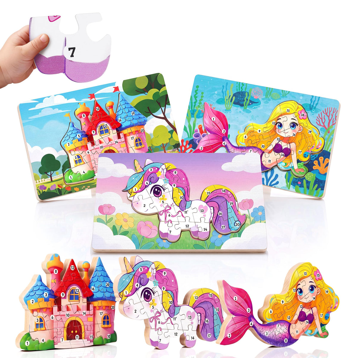 Wooden Puzzle for Toddlers Age 3-5 A1152