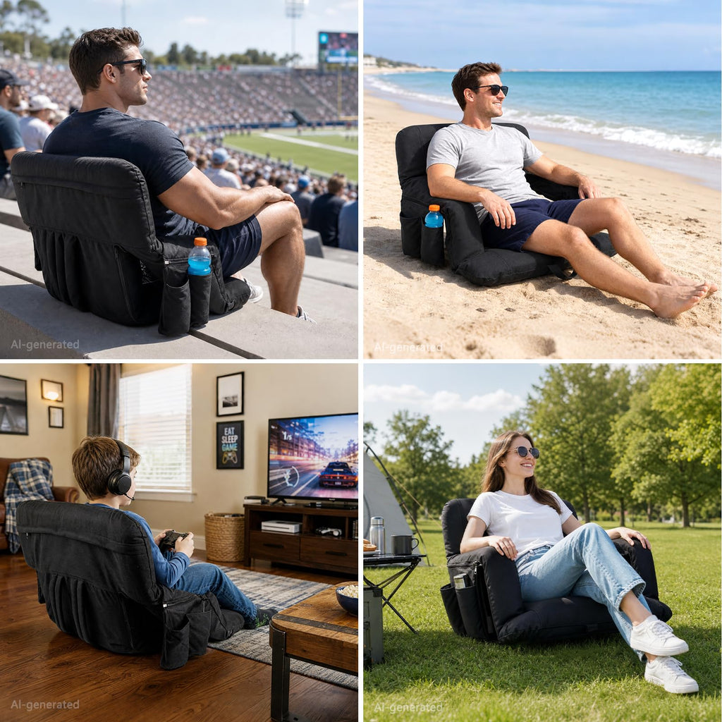 26" Extra Wide Stadium Seats with Back Support Z489